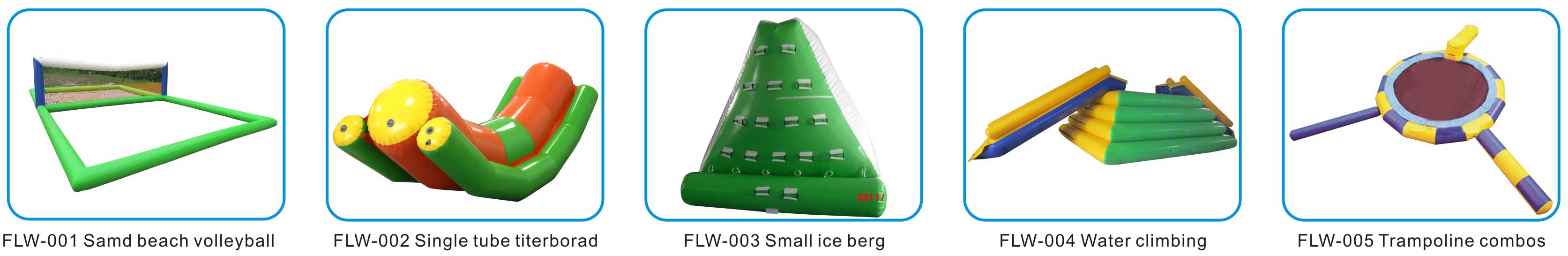 samd beach volleyball,single tube titerborad,small ice berg,water climbing,trampoline combos